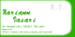 mariann vasari business card